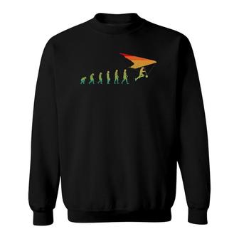 Hang Gliding, Vintage Evolution Of Hang Gliding Sweatshirt | Mazezy