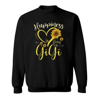 Happiness Is Being A Gigi Sunflower Mother's Day Grandma Sweatshirt | Mazezy