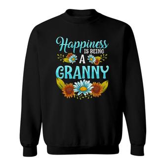Happiness Is Being A Granny Cute Floral Mother's Day Gifts Sweatshirt | Mazezy