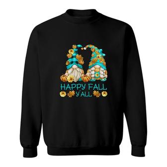 Happy Fall Yall Gnomies With Pumpkin For Autumn Fall Gnome Sweatshirt - Thegiftio UK