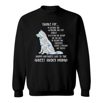 Happy Mother's Day Husky Mom Dog Lover Sweatshirt | Mazezy