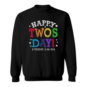 Happy Twosday Tuesday February 22Nd 2022 Teacher Day Sweatshirt - Thegiftio UK
