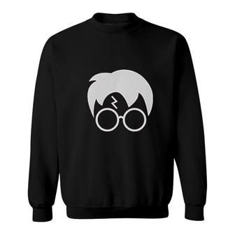 Harry Glasses Lightning Bolt Hair Sweatshirt | Mazezy