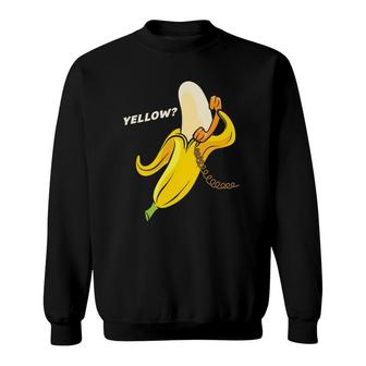 Healthy Banana Yellow Phone Vegan Market Sweatshirt | Mazezy