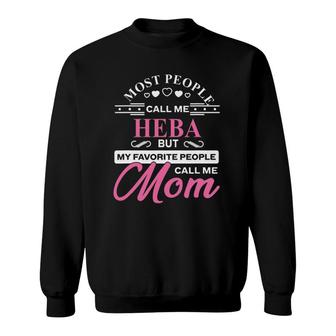 Heba Gift Name Funny Mother's Day Personalized Women Mom Sweatshirt | Mazezy
