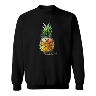 Hedgehog Pineapple Aloha Beaches Summer Hedgehogs Fruit Gift Sweatshirt | Mazezy