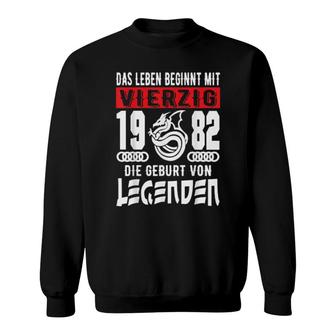 Herren 40 Geburtstag Mann Geschenk Papa Opa Legende 1982 40 Jahre Sweatshirt | Mazezy