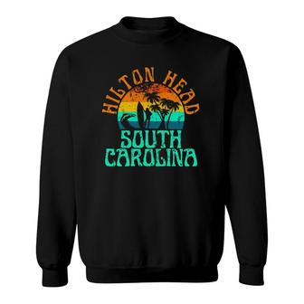 Hilton Head South Carolina Surfing Beach Ocean Waves Surf Sweatshirt | Mazezy