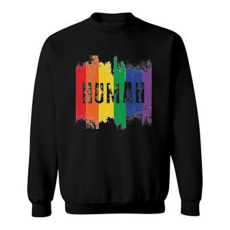 Him Gay Pride Simple Flag Sweatshirt | Mazezy