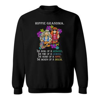 Hippie Grandma Mimi Nana Free Spirited Gypsie Hippie Lover Sweatshirt | Mazezy