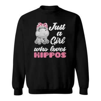 Hippopotamus Zoo Keeper Girls Women Gift Hippo Sweatshirt | Mazezy