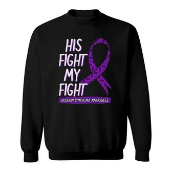 Hodgkin Lymphoma Awareness Purple Ribbon Hematologist Gift Sweatshirt | Mazezy