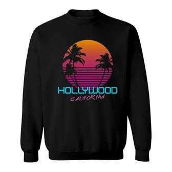 Hollywood California Retro 80s Sweatshirt | Mazezy AU