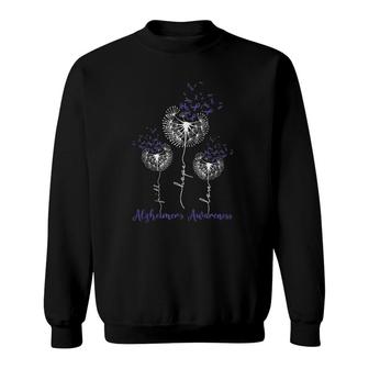 Hope Faith Love Purple Dendelion Alzheimer's Awareness Tank Top Sweatshirt | Mazezy