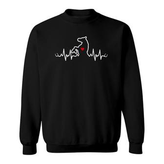 Horse Heartbeat Clothing Heartbeat Horse Sweatshirt | Mazezy