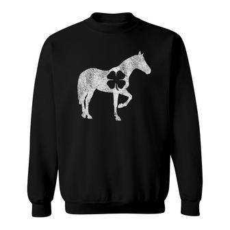 Horse Irish Shamrock Saint Paddy's St Patricks Day Girl Premium Sweatshirt | Mazezy
