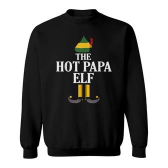 Hot Papa Elf Group Matching Family Xmas Christmas Sweatshirt | Mazezy