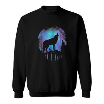 Howling Wolf Moon Sweatshirt | Mazezy