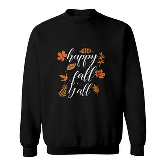 Human Happy Fall Yall Vintage Autumn For Women Men Thanksgiving Cute Sweatshirt - Thegiftio UK