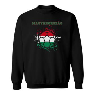 Hungary Soccer Hungarian Flag Fan Jersey Sweatshirt | Mazezy