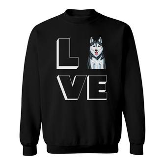 Husky Mama I Love My Siberian Husky Love Sweatshirt | Mazezy