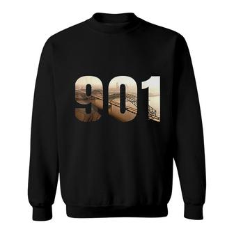 I Am 901 Tennessee Area Code Historical Bridge Sweatshirt | Mazezy