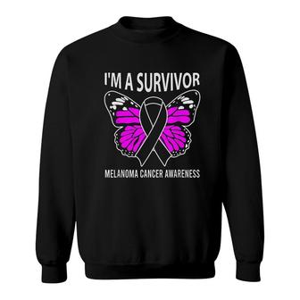 I Am A Survivor Melanoma Skin Canker Awareness Sweatshirt - Thegiftio
