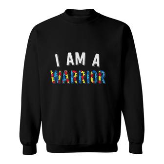 I Am A Warrior Autism Family Puzzle Autism Awareness Sweatshirt - Thegiftio