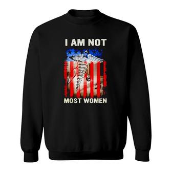 I Am Not Most Woman Nurse Us Flag Sweatshirt | Mazezy