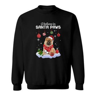 I Believe In Santa Paws Chow Chow Gift Sweatshirt | Mazezy