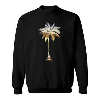 I Live Life Palm Tree Silhouette Tropical Beach Sunset Sweatshirt | Mazezy