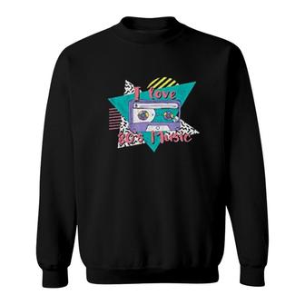 I Love 80's Music Retro Vintage 1980 Sweatshirt - Thegiftio