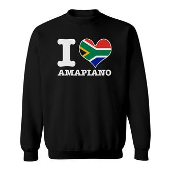 I Love Amapiano South African Flag Dj Design Sweatshirt | Mazezy