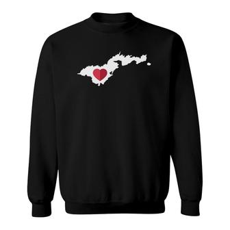 I Love American Samoa Funny Cute Pride Heart Gift State Sweatshirt | Mazezy