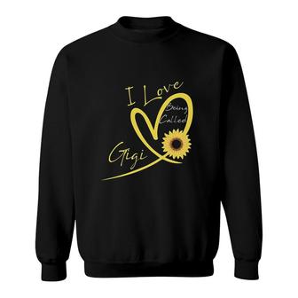 I Love Being Called Gigi Sunflower Heart Sweatshirt | Mazezy