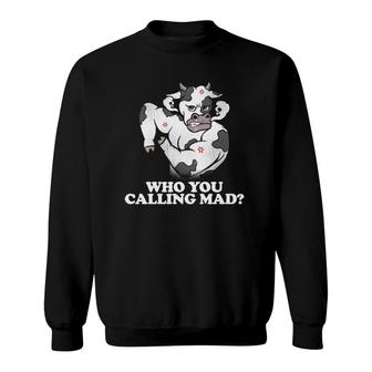 I Love Cows S Spotted Angry Mad Cow Sweatshirt | Mazezy