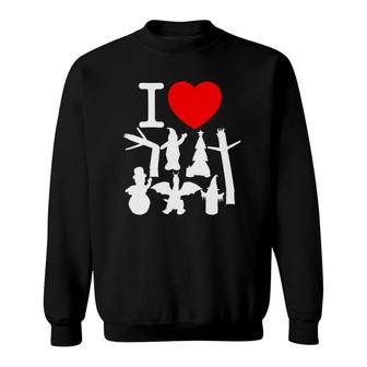 I Love Inflatables Red Heart Sweatshirt | Mazezy CA