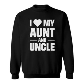 I Love My Aunt And Uncle Funny Auntie Funcle Sweatshirt - Thegiftio