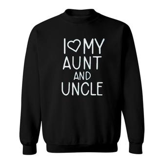 I Love My Aunt And Uncle Gifts For Nieces And Nephews Cute Sweatshirt - Thegiftio