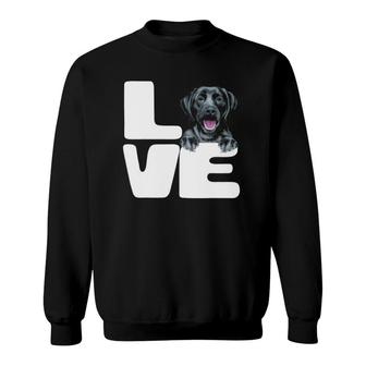 I Love My Black Labrador Retriever Dog Lover Sweatshirt | Mazezy