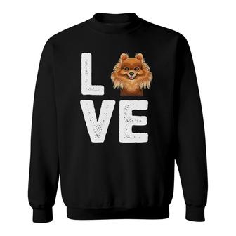 I Love My Pomeranian Cute Pomeranian Sweatshirt | Mazezy