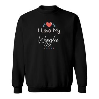 I Love My Wiggles Cute Mothers Day Design Gift Sweatshirt | Mazezy