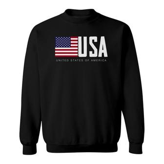 I Love Usa, Enjoy Cool Usa United States Of America Flag Sweatshirt | Mazezy