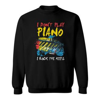 I Rock The Keys Piano Grand Piano Sheet Music Pianists Sweatshirt | Mazezy