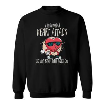 I Survived A Heart Attack Vintage Heart Attack Survivor Sweatshirt | Mazezy