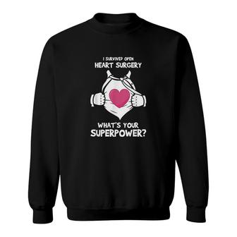 I Survived Open Heart Surgery Recovery Sweatshirt | Mazezy