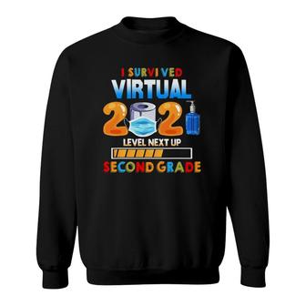 I Survived Virtual 1St Grade 2021 Level Up To 2Nd Grade Sweatshirt