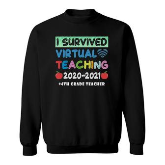 I Survived Virtual Teaching End Of Year Teacher Remote Sweatshirt | Mazezy