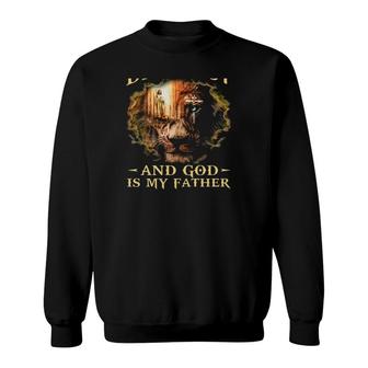 I Took A Dna Test And God Is My Father Jesus Cross Lion Christian Gift Sweatshirt | Mazezy