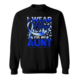 I Wear Bule For My Aunt Huntington's Disease Awareness Sweatshirt | Mazezy
